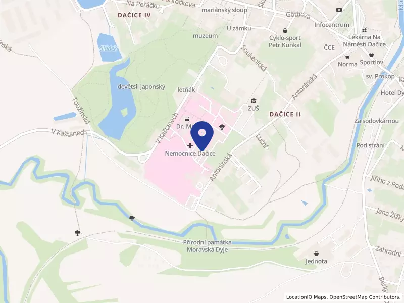 Nemocnice Dačice, a.s., Dačice, Antonínská 85, 38001 Dačice - Dačice II, IČO 28113195