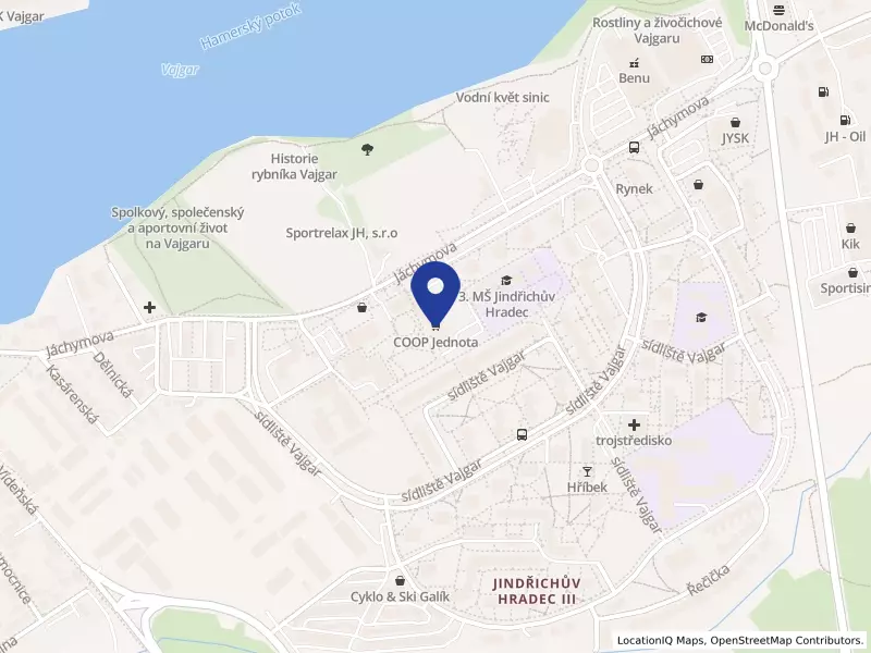 Jednota, spotřební družstvo v Jindřichově Hradci, sídliště Vajgar 595, 37701 Jindřichův Hradec - Jindřichův Hradec III, IČO 00031879