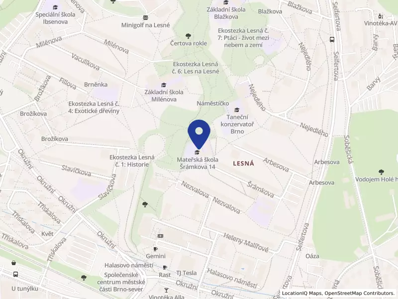 Mateřská škola a základní škola Sluníčko - Montessori, s.r.o., Šrámkova 432/14, 63800 Brno - Lesná, IČO 25338790