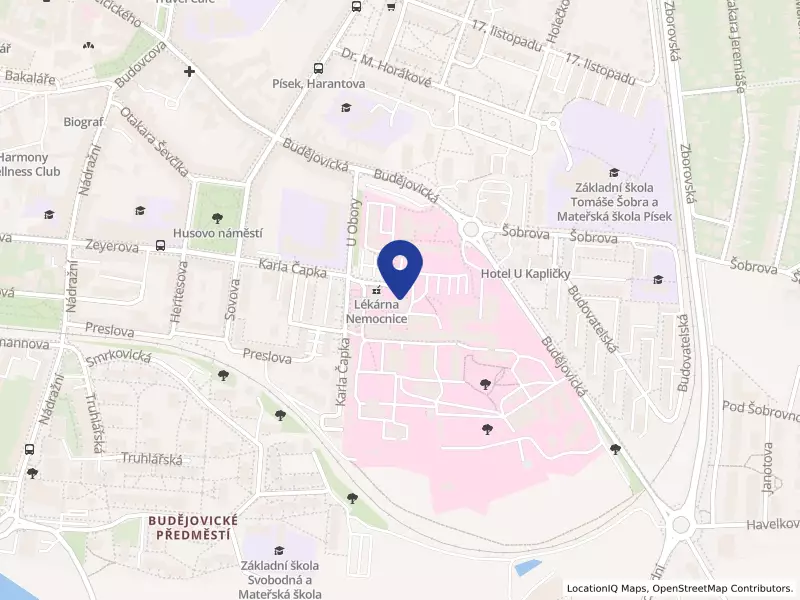 Nemocnice Písek, a.s., Karla Čapka 589, 39701 Písek - Budějovické Předměstí, IČO 26095190