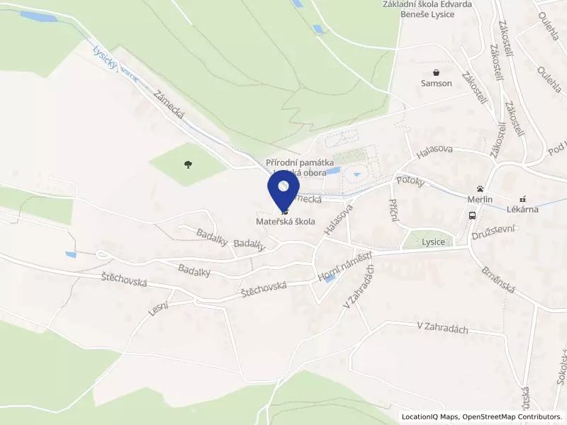 Mateřská škola Lysice, okres Blansko, příspěvková organizace, Lysice, Zámecká 444, 67971 Lysice - Lysice, IČO 70993751