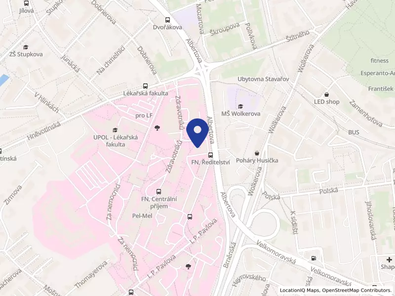 Fakultní nemocnice Olomouc, Zdravotníků 248/7, 77900 Olomouc - Nová Ulice, IČO 00098892