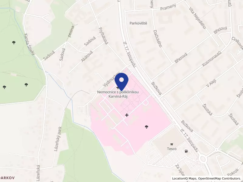 Nemocnice Karviná - Ráj, příspěvková organizace, Vydmuchov 399/5, 73401 Karviná - Ráj, IČO 00844853