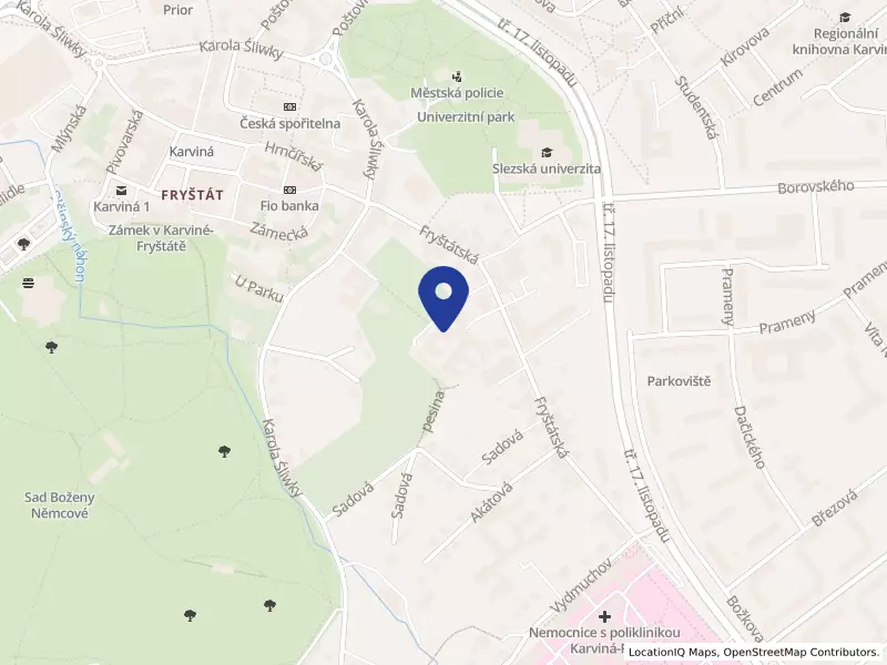 Okresní soud v Karviné, park Bedřicha Smetany 176/5, 73301 Karviná - Fryštát, IČO 00025224