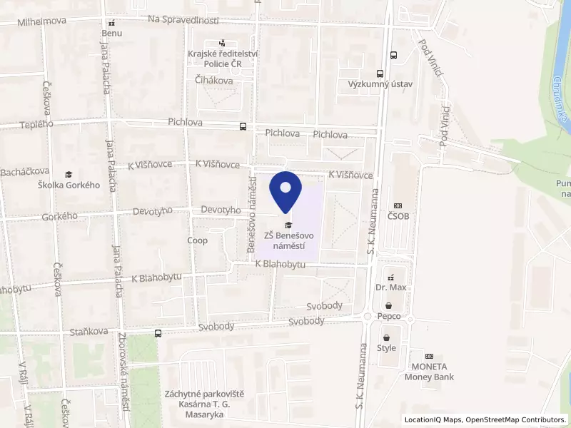 Základní škola Pardubice, Benešovo náměstí 590, Benešovo náměstí 590, 53002 Pardubice - Zelené Předměstí, IČO 60158999