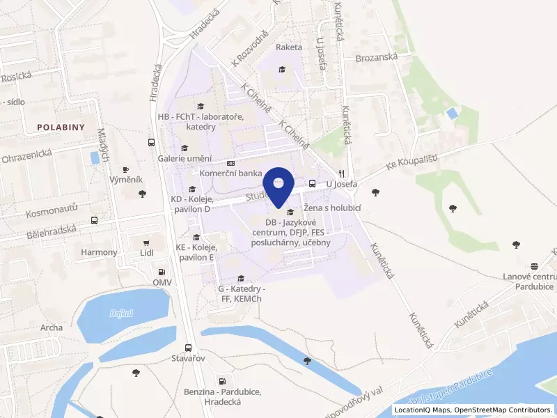 Univerzita Pardubice, Studentská 95, 53009 Pardubice - Polabiny, IČO 00216275