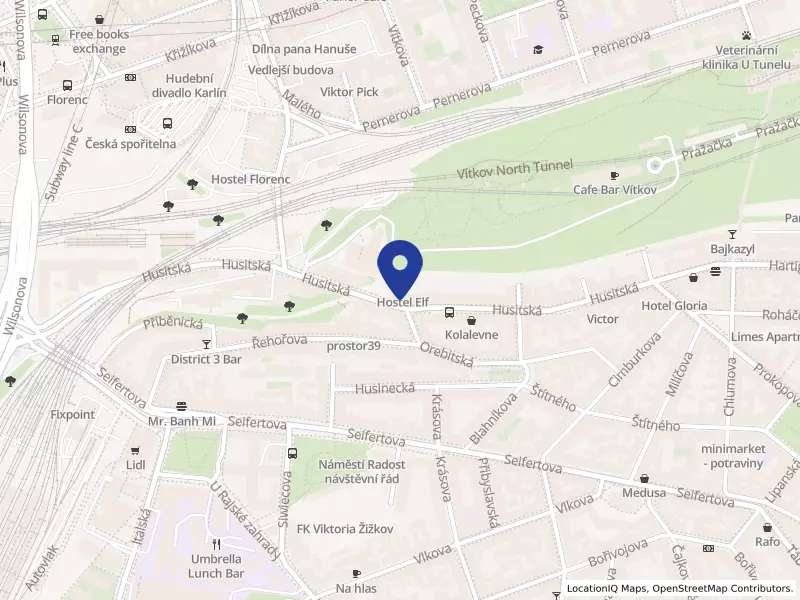 HOSTEL ELF s.r.o., Husitská 888/11, 13000 Praha 3 - Žižkov, IČO 27221521